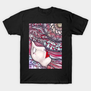 Trippy Mushroom Half Face T-Shirt